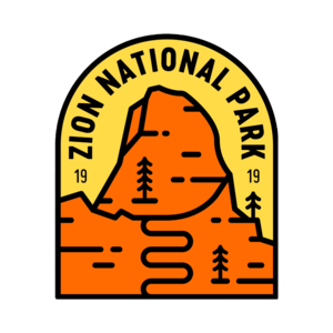 Angeles Landing Sticker Zion National Park Fell